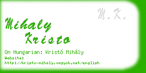 mihaly kristo business card